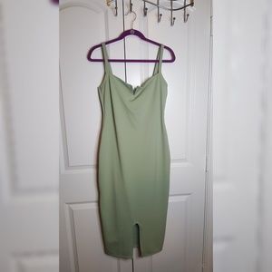 Boohoo mint green dress